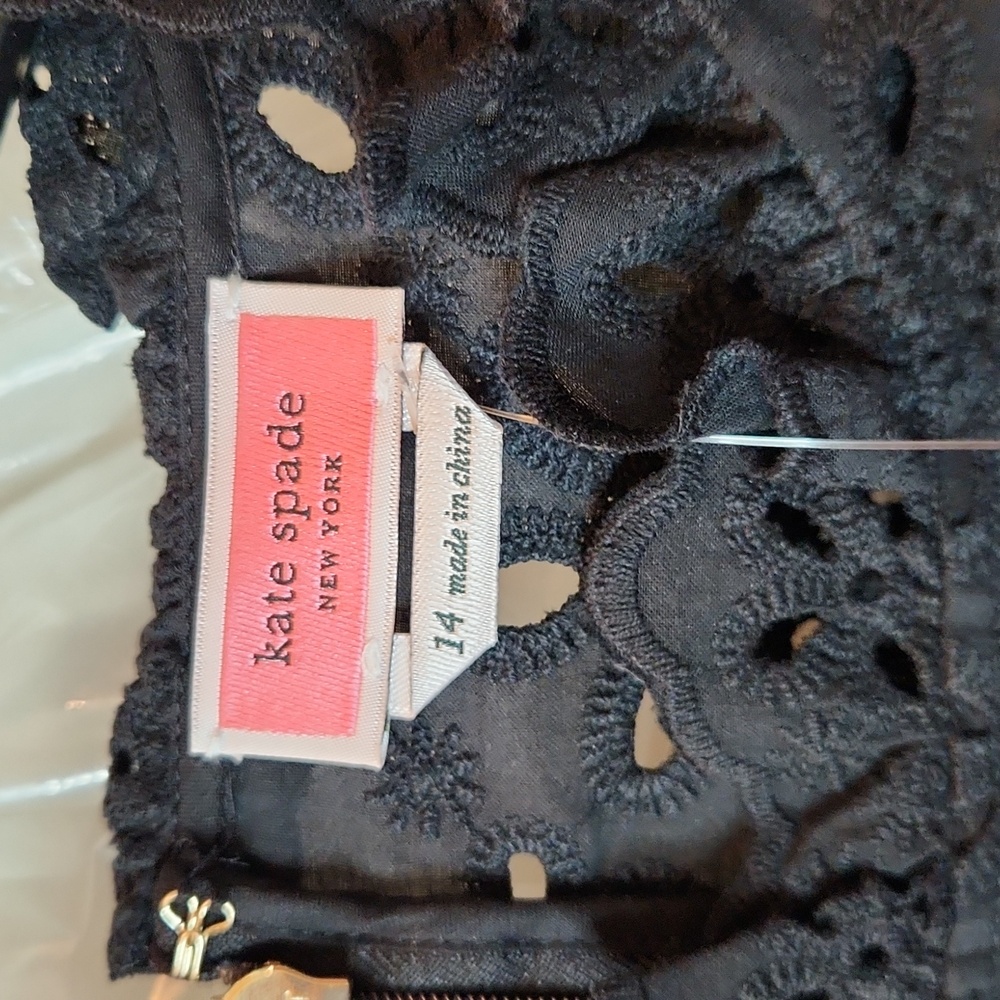 SALE! Kate Spade Black Daisy Eyelet Sleeveless Top Size 14 100% Cotton, Pristine - Picture 2 of 15